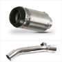 Lextek CP1 Matt S/Steel Carbon Tip Exhaust 150mm with Link Pipe for Honda VFR 800 (97-01)
