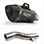 Lextek XP8C Carbon Fibre Exhaust 210mm with Link Pipe for Honda NC700/X (12-13) NC750/X (1...