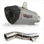 Lextek XP10 Matt S/Steel Exhaust 210mm with Link Pipe for Honda NC700/X (12-13) NC750/X (1...