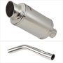 Lextek YP4 S/Steel Stubby Exhaust System 200mm for Triumph Tiger 800 (10-21)