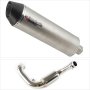 Lextek RP1 Gloss S/Steel Oval Exhaust System 400mm for BMW G310 R / GS (16-20)