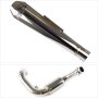 Lextek AC1 Polished Classic Exhaust System 350mm for BMW G310 R / GS (16-20)