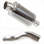 Lextek OP15 Dark Tint Stainless Exhaust 200mm with Link Pipe for Honda CB300R (18-20)