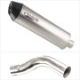 Lextek RP1 Gloss S/Steel Oval Exhaust 400mm with Link Pipe for Triumph Sprint ST 995i (98-...