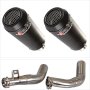 Lextek CP9C Full Carbon Exhaust 180mm with Link Pipes for Honda CBF1000 (06-10)