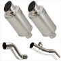Lextek YP4 S/Steel Stubby Exhaust 200mm with Link Pipes for Kawasaki Z1000SX With Luggage ...
