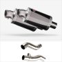 Lextek OP15 Dark Tint Stainless Exhaust 200mm with Link Pipes