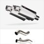 Lextek OP4 Polished S/Steel Exhaust 200mm with Link Pipes for Kawasaki Z1000SX With Luggag...