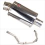 Lextek OP4 Polished S/Steel Exhaust System 200mm for Honda CRF1000 Africa Twin (16-19)