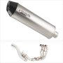 Lextek RP1 Gloss S/Steel Oval Exhaust System 400mm High Level for Yamaha MT-09 Tracer (14-...