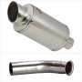 Lextek YP4 S/Steel Stubby Exhaust 200mm with Link Pipe