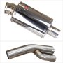 Lextek OP4 Polished S/Steel Exhaust 200mm with Link Pipe for BMW S1000 RR (17-18)
