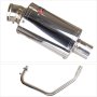 Lextek OP4 Polished S/Steel Exhaust System 200mm for Lexmoto Isca