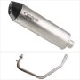 Lextek RP1 Gloss S/Steel Oval Exhaust System 400mm for Lexmoto Isca