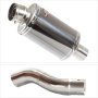 Lextek OP15 Dark Tint Stainless Exhaust 200mm Low Level with Link Pipe