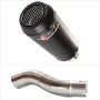 Lextek CP9C Full Carbon Exhaust 180mm Low Level with Link Pipe