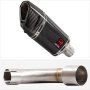 Lextek SP11C Gloss Carbon Fibre Exhaust 200mm with Link Pipe for Benelli TNT 125/135 (17-2...