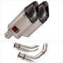 Lextek SP5 Matt Stainless Steel Exhaust 200mm with Link Pipe for Yamaha YZF R1 (09-14)