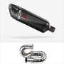Lextek SP9C Gloss Carbon Fibre Exhaust 300mm with Link Pipe for Honda CBR1000 RR (08-13)