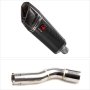 Lextek SP9C Gloss Carbon Fibre Exhaust 300mm with Link Pipe for Honda CMX500 Rebel (17-19)