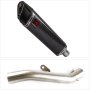 Lextek SP7C Gloss Carbon Fibre Exhaust 400mm High Level with Link Pipe for Yamaha YZF R6 (...