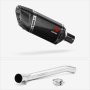 Lextek SP11C Gloss Carbon Fibre Exhaust 200mm with De-Cat Link Pipe for Suzuki GSXR 1000 (...