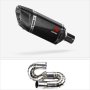 Lextek SP11C Gloss Carbon Fibre Exhaust 200mm with Link Pipe for Honda CBR1000 RR (08-13)