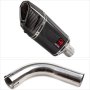 Lextek SP11C Gloss Carbon Fibre Exhaust 200mm with Link Pipe for Honda CB1000R (08-17)