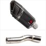 Lextek SP11C Gloss Carbon Fibre Exhaust 200mm with Link Pipe for Honda CMX500 Rebel (17-19...