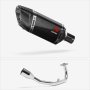 Lextek Stainless Steel SP11C Gloss Carbon Fibre Exhaust System 200mm for Lexmoto Diablo 12...