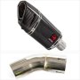 Lextek SP11C Gloss Carbon Fibre Exhaust 200mm with Link Pipe for Kawasaki Z900 RS (18-23)