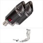 Lextek SP11C Gloss Carbon Fibre Exhaust System 200mm for Honda CBR1100XX Blackbird (97-08)