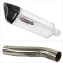 Lextek SP4 Polished Stainless Steel Exhaust 300mm with Link Pipe for Suzuki GSXR 600/750 (...