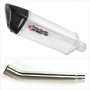 Lextek SP4 Polished Stainless Steel Exhaust 300mm with Link Pipe for Suzuki GSXR 1000 (01-...