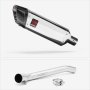 Lextek SP4 Polished Stainless Steel Exhaust 300mm with De-Cat Link Pipe