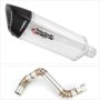 Lextek SP4 Polished Stainless Steel Exhaust 300mm with Link Pipe for KTM 125/200 Duke (11-...