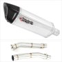 Lextek SP4 Polished Stainless Steel Exhaust 300mm with Link Pipe for KTM 690 Duke (12-15)