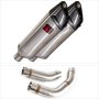 Lextek SP4 Polished Stainless Steel Exhaust 300mm with Link Pipe for Yamaha YZF R1 (09-14)