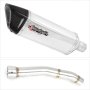 Lextek SP4 Polished Stainless Steel Exhaust 300mm with Link Pipe for Yamaha YZF R1 (99-01)