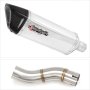 Lextek SP4 Polished Stainless Steel Exhaust 300mm Low Level with Link Pipe