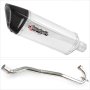 Lextek SP4 Polished Stainless Steel Exhaust System 300mm for Lexmoto Adrenaline (EFI) 125
