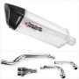 Lextek SP4 Polished Stainless Steel Exhaust System 300mm for Yamaha T-Max 500 (02-13)