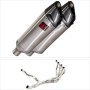 Lextek SP4 Polished Stainless Steel Exhaust System 300mm for Kawasaki Z1000 (10-19)