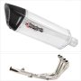 Lextek SP4 Polished Stainless Steel Exhaust System 300mm for Yamaha YZF R6 (06-16)