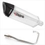 Lextek SP4 Polished Stainless Steel Exhaust System 300mm for Lexmoto Valiant 125