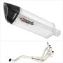 Lextek SP4 Polished Stainless Steel Exhaust System 300mm for Kawasaki Z900 (17-19)