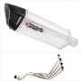 Lextek SP4 Polished Stainless Steel Exhaust System 300mm for Honda CBR650F/CB650F (14-19)