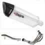 Lextek SP4 Polished Stainless Steel Exhaust System 300mm for Suzuki GSF 1200 Bandit (95-06...
