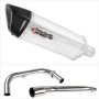 Lextek SP4 Polished Stainless Steel Exhaust System 300mm for Lexmoto Michigan 125