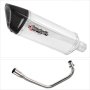 Lextek SP4 Polished Stainless Steel Exhaust System 300mm for Lexmoto ZSB 125